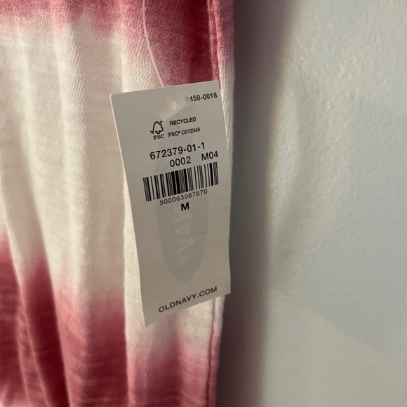NWT Old Navy Waist Defined Tie-Dye Stripe Dress Size Medium - Picture 5 of 5